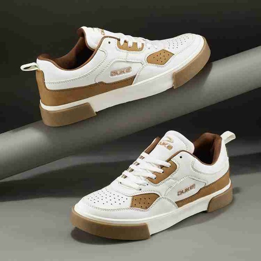 DUKE Casuals For Men (White, 8)